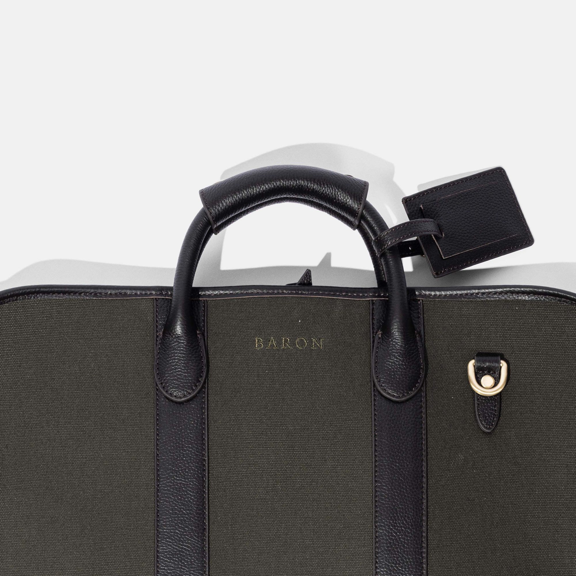 Garment Bag Green Canvas
