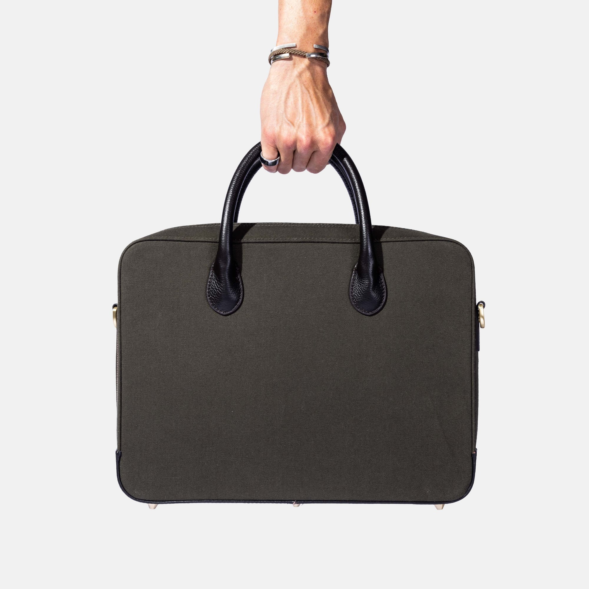 Computer Bag Green Canvas