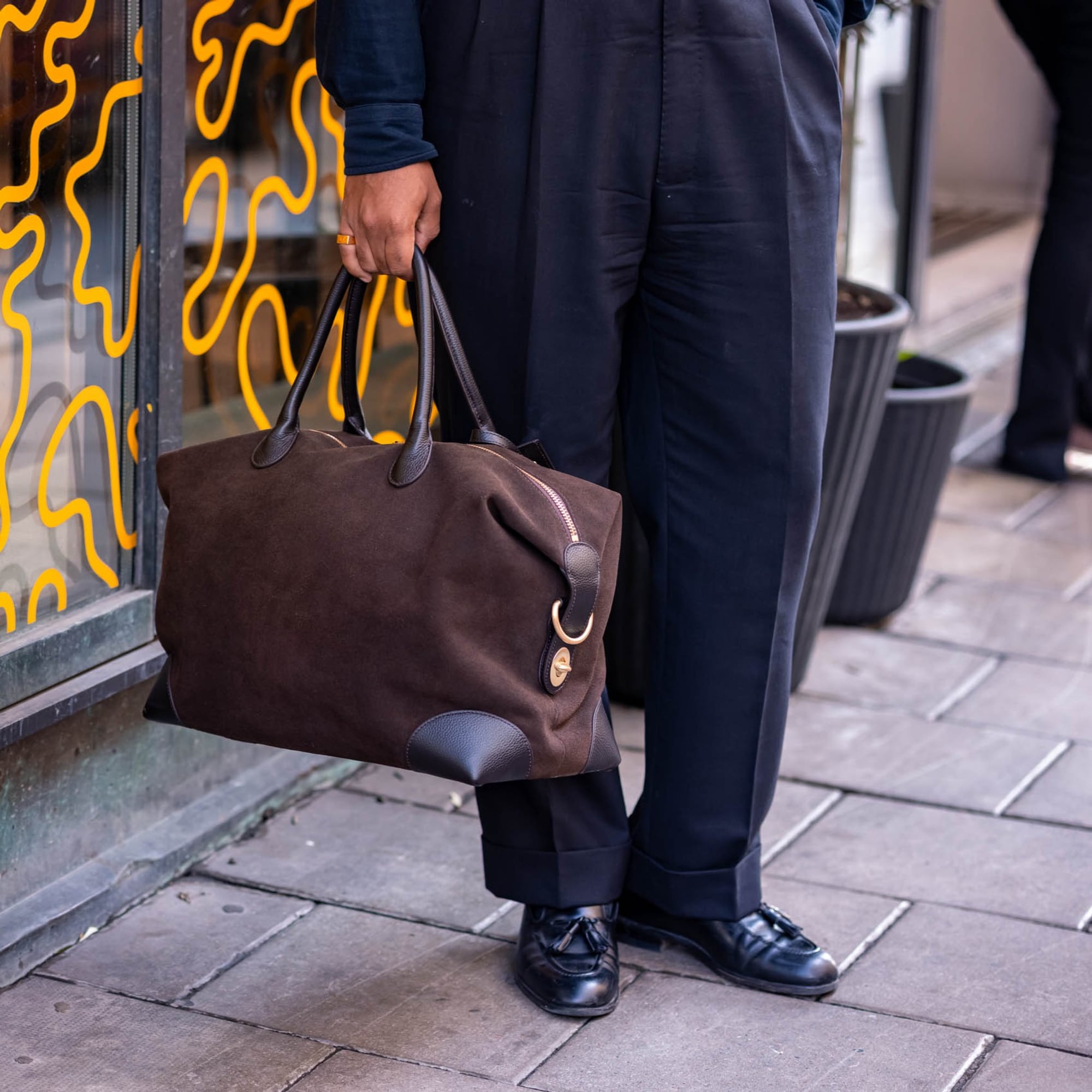 Small Weekend Bag Brown Leather