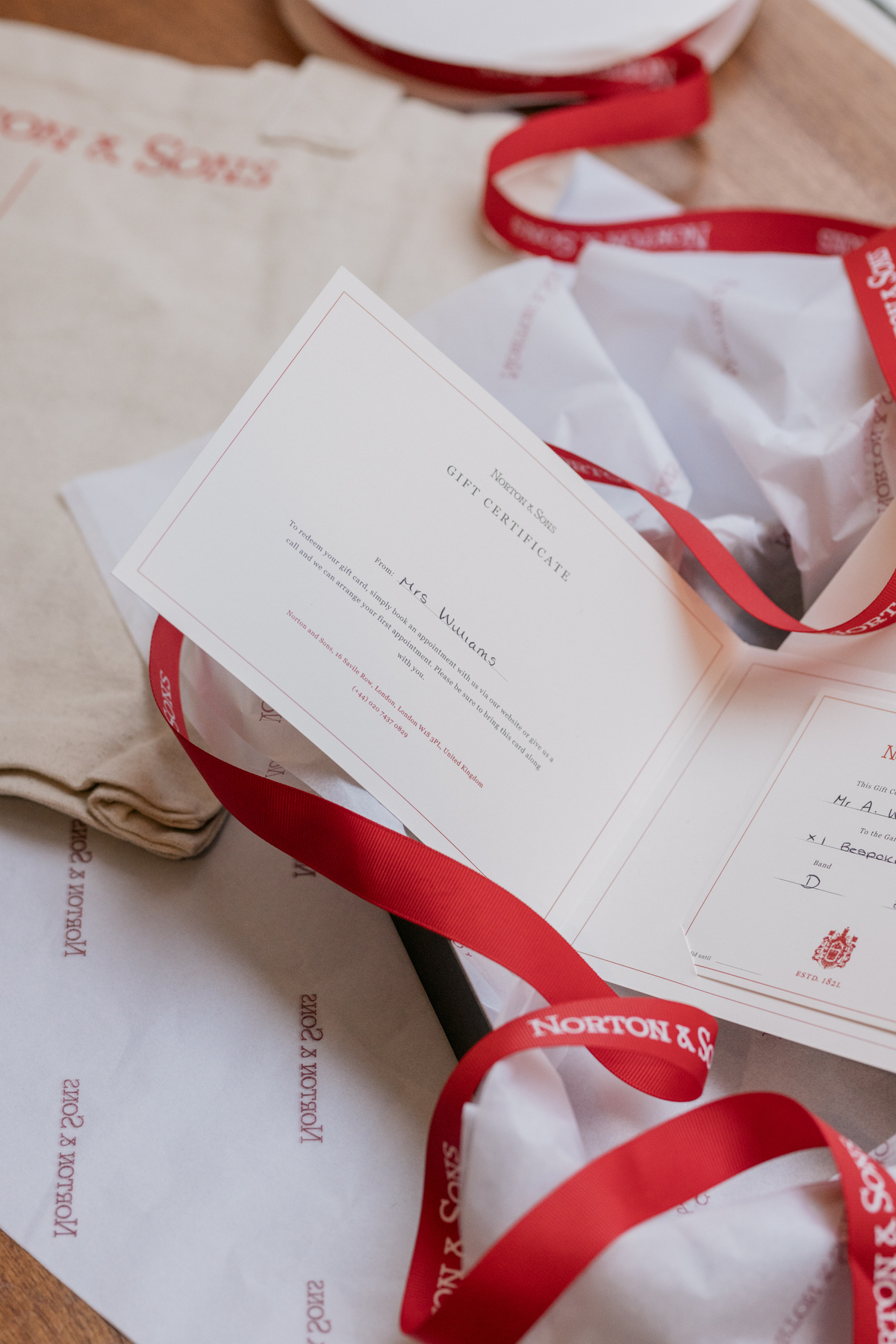 Norton & Sons Bespoke Experience Gift Voucher