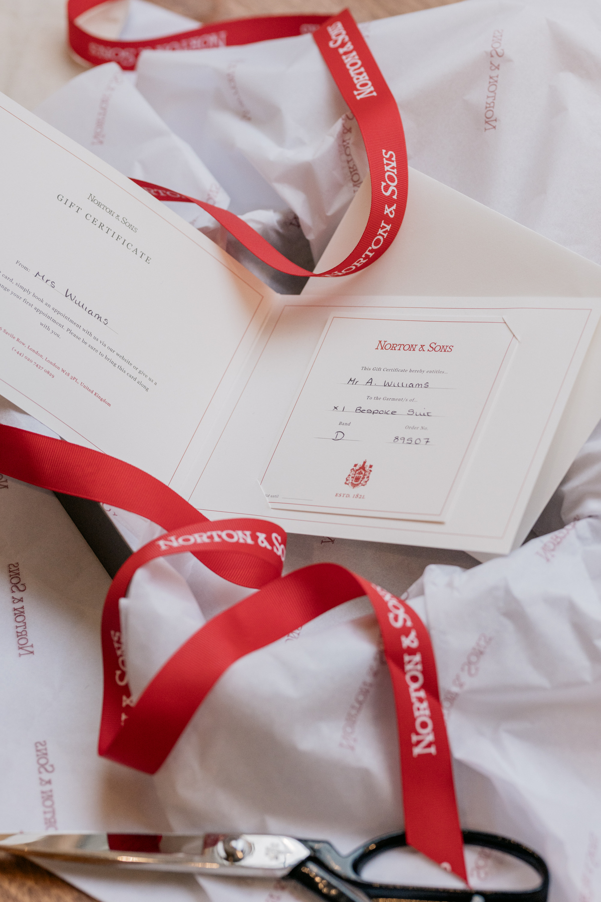 Norton & Sons Bespoke Experience Gift Voucher